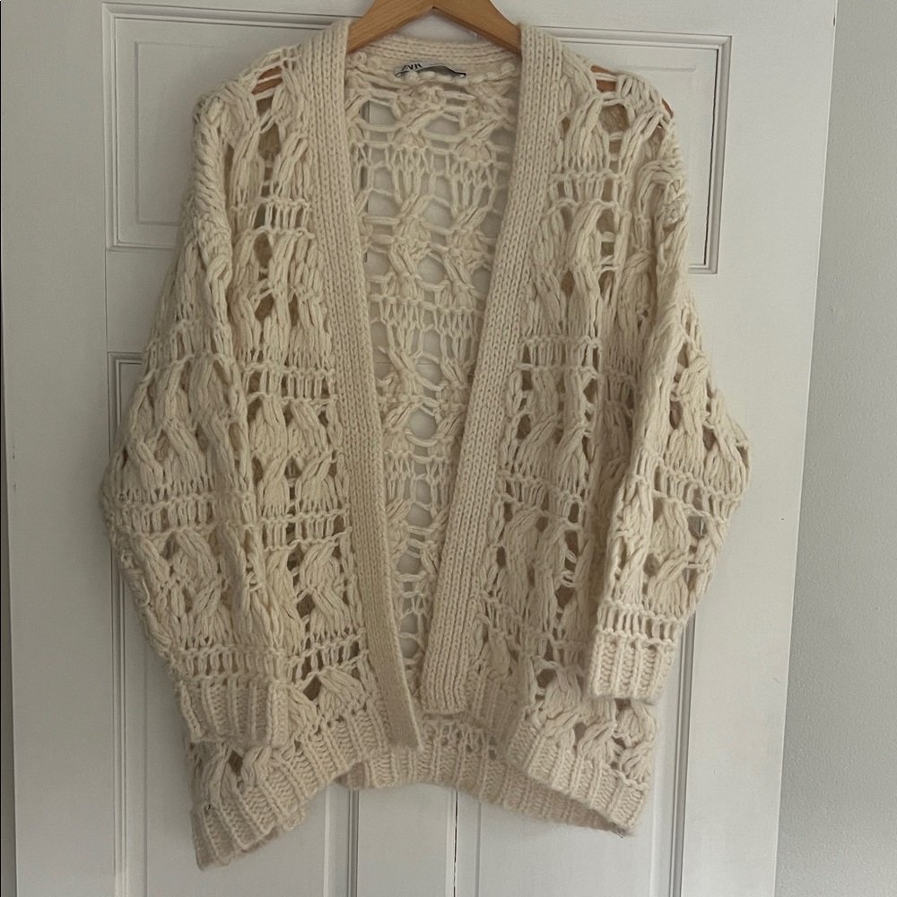 Zara crocheted cardigan